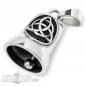 Preview: Triqueta Biker Bell Stainless Steel Viking Ride Bell Silver Motorcycle Lucky Bells